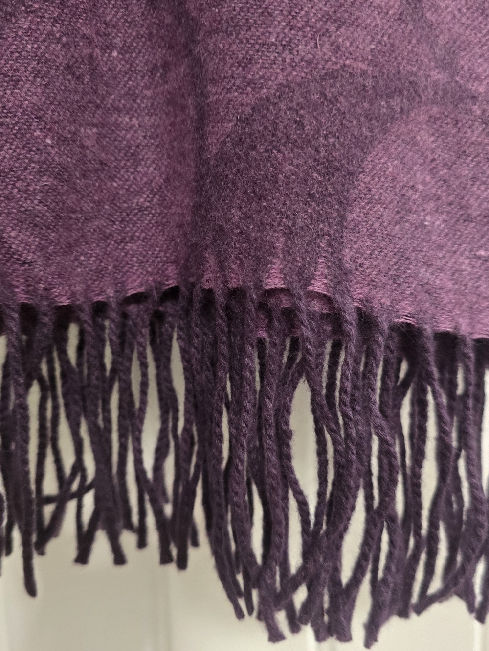 COACH Purple Logo Wrap Scarf. Wool/silk/ cashmere blend - Picture 4 of 6